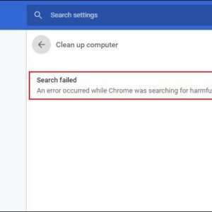 An Error Occurred While Chrome Was Searching For Harmful Software